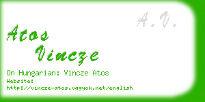 atos vincze business card